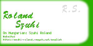 roland szuhi business card